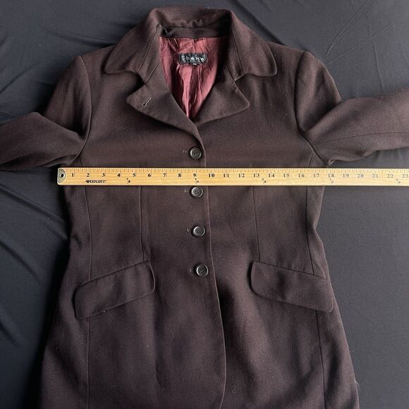 Thomo Wool Blazer Womens Size 36 Brown Lined Office Career Button Front Preppy - Picture 7 of 10